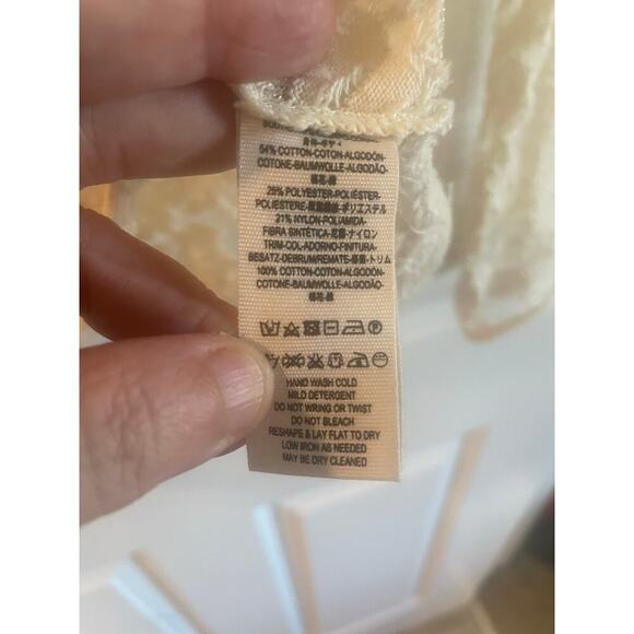 Free People size medium textured burnout pullover - Picture 9 of 9